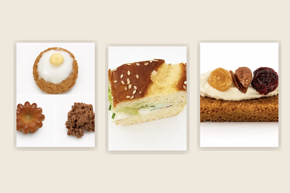 Sélection de pâtisseries soigneusement présentées