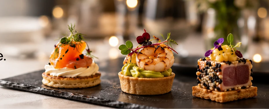 Trois bouchées gastronomiques pour un cocktail d’entreprise